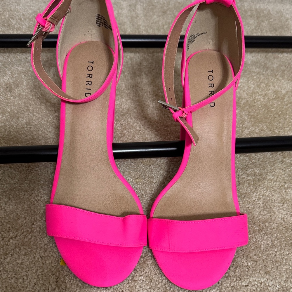 Torrid Neon Pink Heeled Sandals
